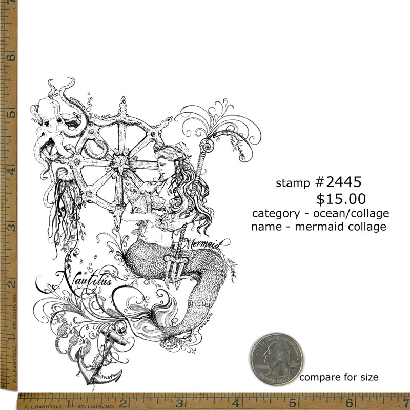 #2445 - Mermaid Collage - Ocean/Collage